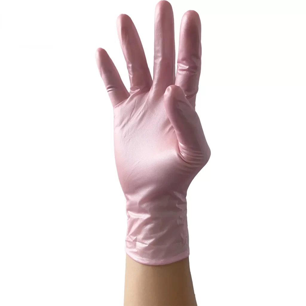 Pink Pearl Powder Nitrile Gloves - Powder Free
