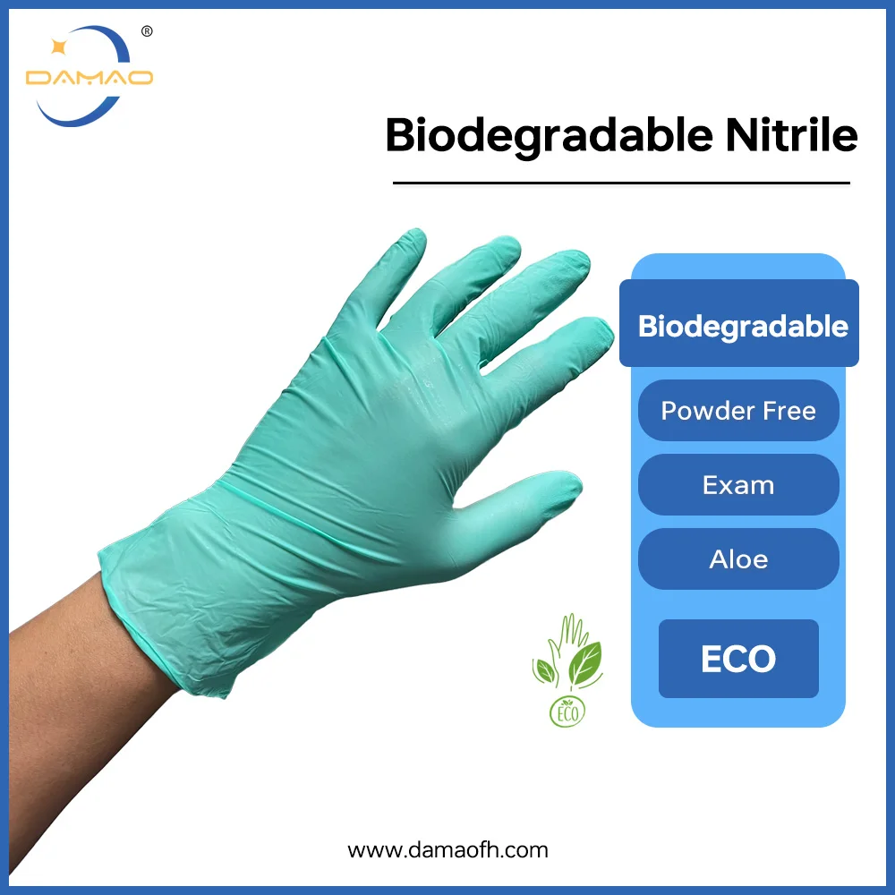 Guantes de nitrilo biodegradables ecológicos